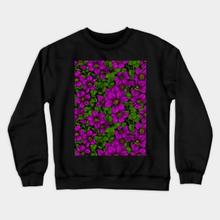 Pink Clematis vine Crewneck Sweatshirt